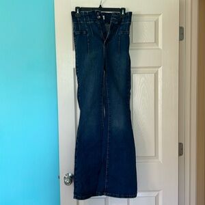 Free People We The Free Jayde Flare Jeans in Tulsa Blue